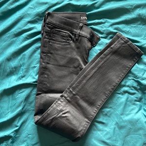 EXPRESS BLACK MIDRISE COATED JEANS